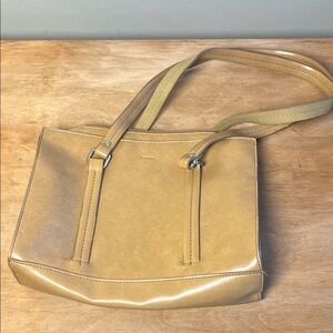 Mondani Tan Satchel Style Vegan Leather Bag